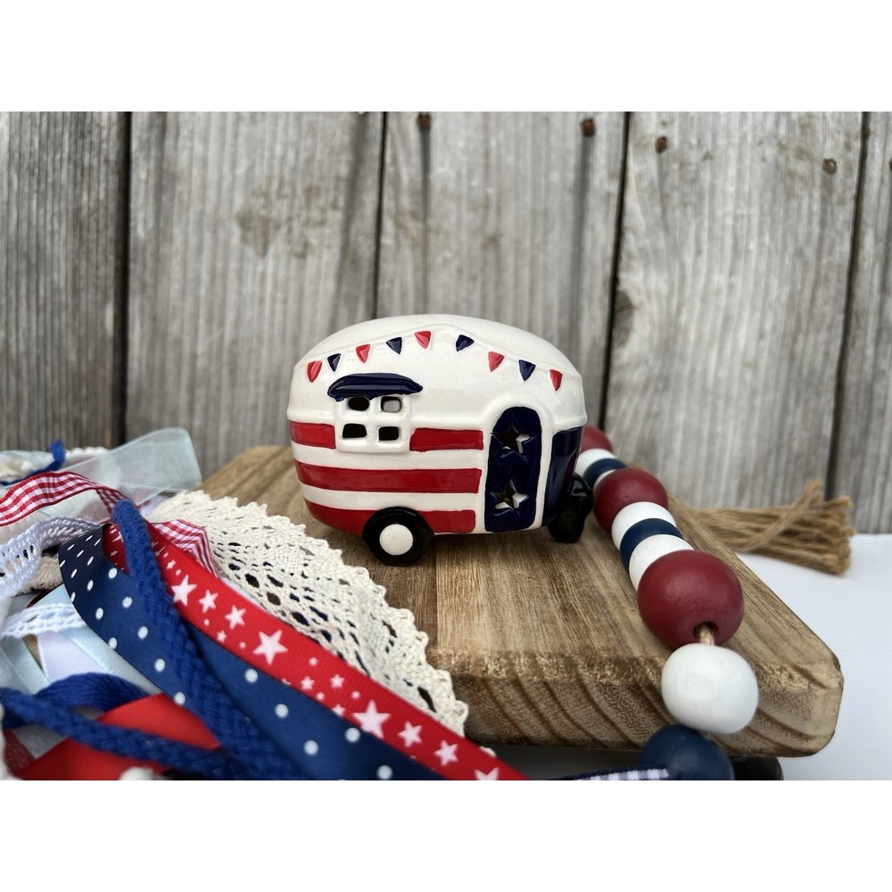 Patriotic Stars & Stripes LEDCamperTable Top/Shelf Decor approx.3" LOWER PRICE